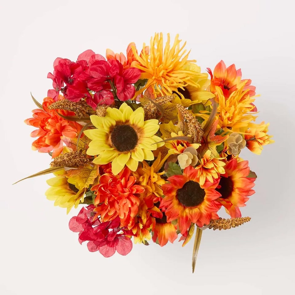 image 1 of Homescapes Artificial Foxtail Autumn Flower Bouquet, Set of 2