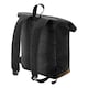 image 2 of Quadra Heritage Leather Trim Backpack - Black - One Size