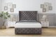 image 2 of Sloomy Luthor Slate Naples Divan Bed Base 2 Drawers Foot-End With 54 Inch Wingback Headboard & 12 Inch Matching Footboard | Grey | Slate | Super King | 1
