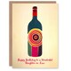image 1 of Law Fun Funky Wine Bottle Party Red White Daughter-in-Law Birthday Card