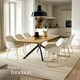 image 8 of Dining Chair Jeane - velvet look, cantilever frame - Set of 2 Cream | Velvet Look Cream/Gold