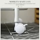 image 4 of HOMCOM 100L Round Laundry Hamper with Wheels for Bedroom Bathroom Cream White