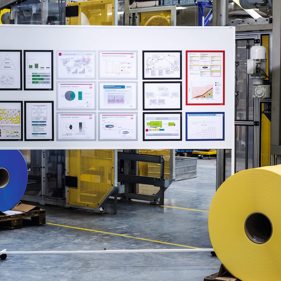 image 1 of Durable DURAFRAME Magnetic Document Signage Frame for Metal | 5 Pack | A4 Yellow | Yellow
