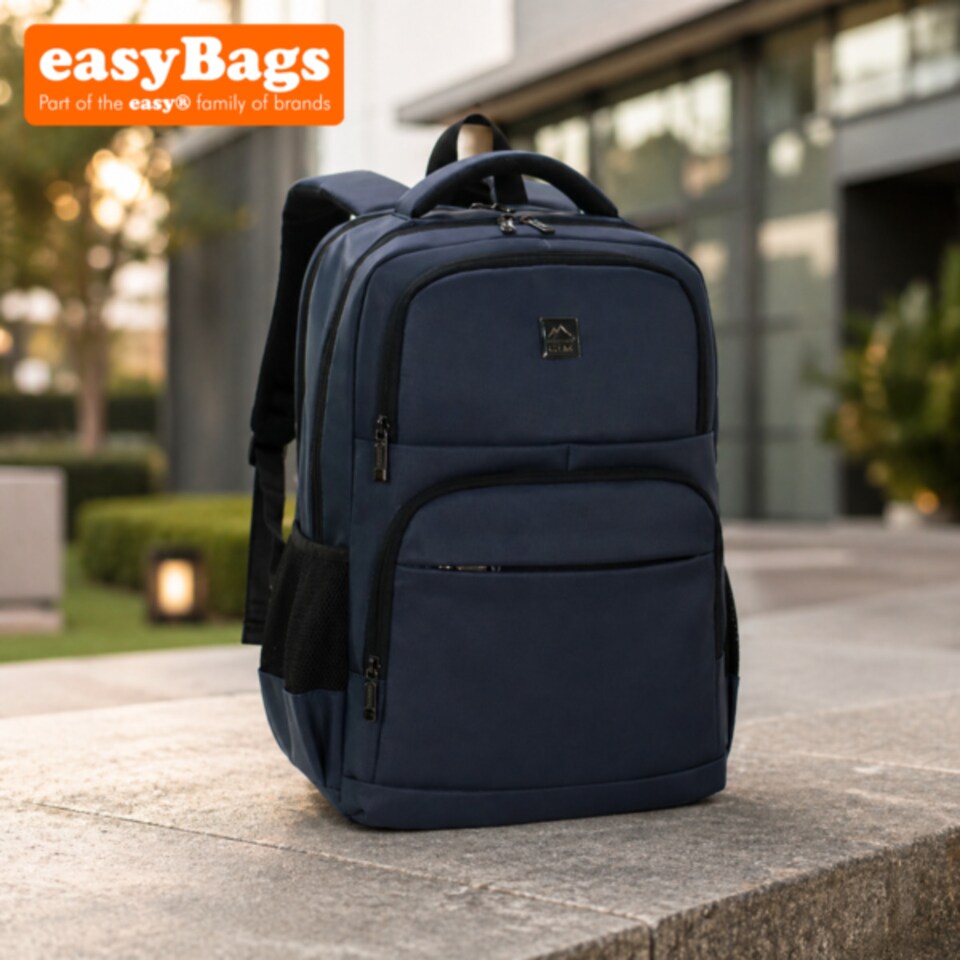image 1 of Durable Laptop Backpack with Smart Organisation and Travel-Friendly Design - Navy