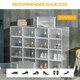 image 6 of HOMCOM 18PCS Stackable Clear Plastic Shoe Storage Box for UK/EU Size 8.5/43