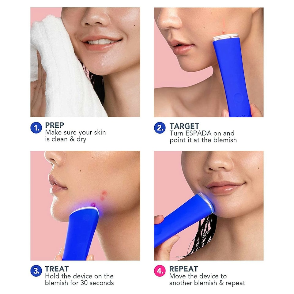 image 1 of FOREO Espada Pro-level Acne Treatment Device for Dry Skin, Cobalt Blue