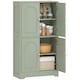 image 1 of HOMCOM 110cm Kitchen Cupboard with 4 Arched Doors and 2 Adjustable Shelves