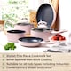 image 4 of Cermalon Blush Pink Non Stick 5 Piece Cookware Set