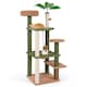 image 1 of COSTWAY 152cm Cat Tree Multi-level Large Cat Tower w/ Rope