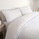 image 2 of OHS Luxury Soft Microfibre Piped Edge Duvet Quilt Cover and Pillowcase Set, King - Black/White