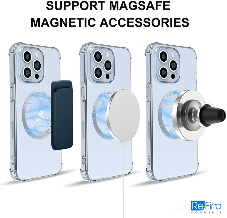 image 1 of 6pcs MagSafe Ring for Phone Conversion Wireless Charger & Wallet