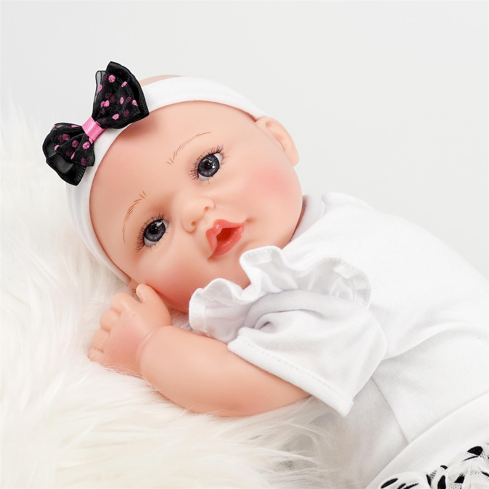 image 1 of BiBi Doll 17" Jasmine Reborn Baby Doll Girl With Toy Dummy & Bottle