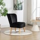 image 4 of Arezza Velvet Accent Chair - Black