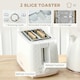 image 4 of HOMCOM Kettle and Toaster Set 1.7L Kettle & 2 Slice Toaster Set White