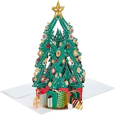 3D Festive Tree Design Paper Wonder Christmas Card