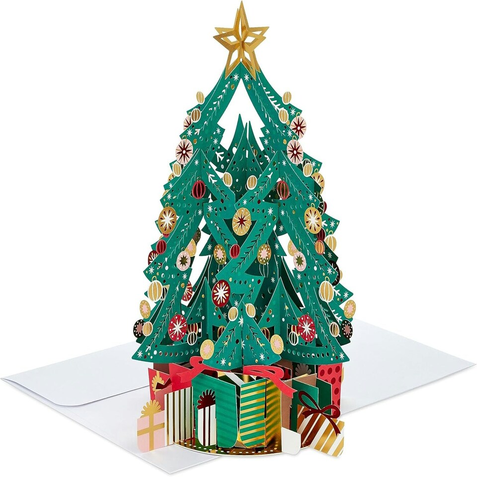 image 1 of 3D Festive Tree Design Paper Wonder Christmas Card