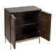 image 3 of Zaine Carving Small Sideboard - Mango Wood - L40 x W80 x H76 cm - Dark Finish - Assembly Required | Brown