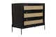 image 1 of Rattan Chest of Drawer - Mango Wood/Iron - L45 x W90 x H78 cm - Black Finish with Natural Rattan - Assembly Required