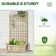 image 5 of Outsunny Raised Garden Bed with Trellis Garden Planters Indoor Outdoor Natural