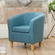 image 2 of Alderwood Fabric Tub Chair - Teal