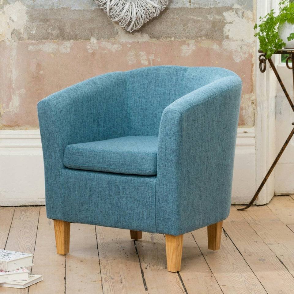 image 1 of Alderwood Fabric Tub Chair - Teal