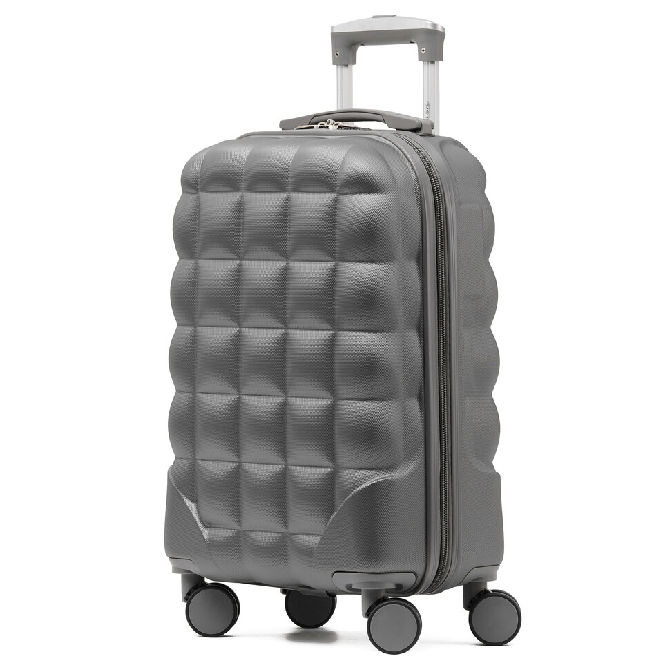 image 1 of Flight Knight Bubble Suitcase - Ryanair easyJet Jet2 Approved - 8 Wheel Carry Cabin Hardcase 55x35x20cm Blue | Navy | Cabin Bag