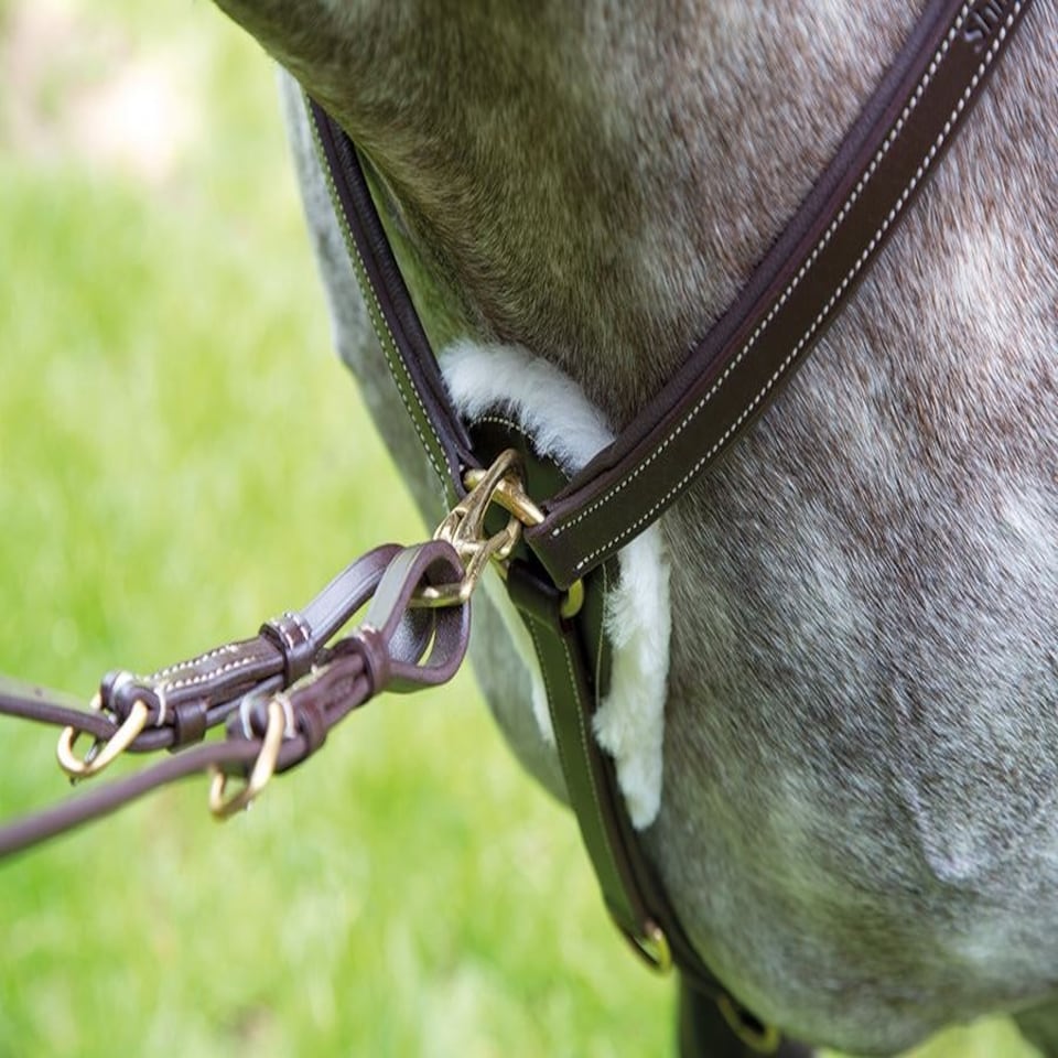 image 1 of Shires Salisbury Five Point Breastplate Brown | Size: X-Full
Colour: H.Brown