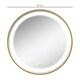 image 7 of kleankin Wall Mounted LED Bathroom Mirror with 3 Light Colours Time Display Gold