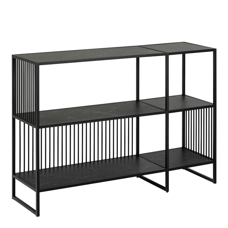 image 1 of Strington Bookcase with 2 Shelves in Black