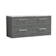 image 1 of Level 1200mm Wall Hung 4 Drawer Laminate Worktop, Anthracite Woodgrain