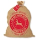 image 2 of Christmas Santa Hessian Traditional Sack with Reindeer Design
