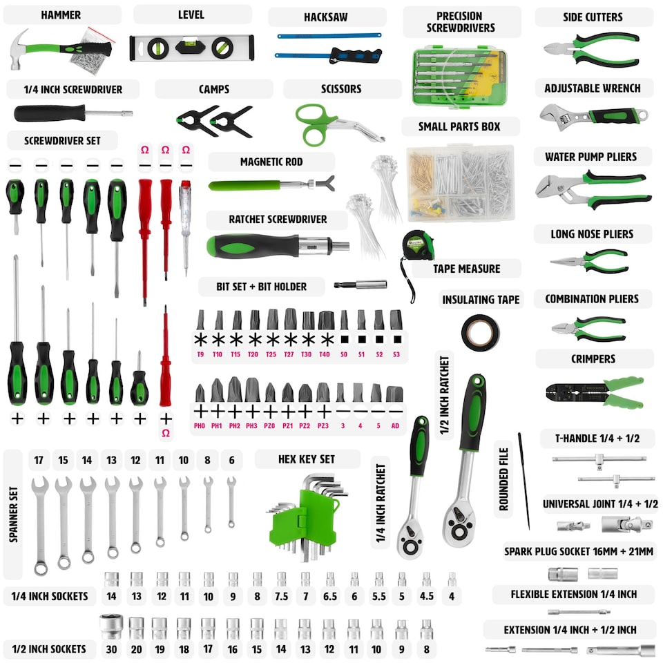 image 1 of Tool Box - 899-piece tool set, clear arrangement on 4 levels, with wheels
