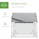 image 3 of PawHut Walk-In Chicken Run Galvanised Chicken Coop w/ Cover 5.7 x 2.8 x 2m