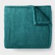 image 2 of OHS Teddy Fleece Soft Warm Plush Cosy Plain Dyed Throw Over Bed Blanket, 200x240cm Green | Teal