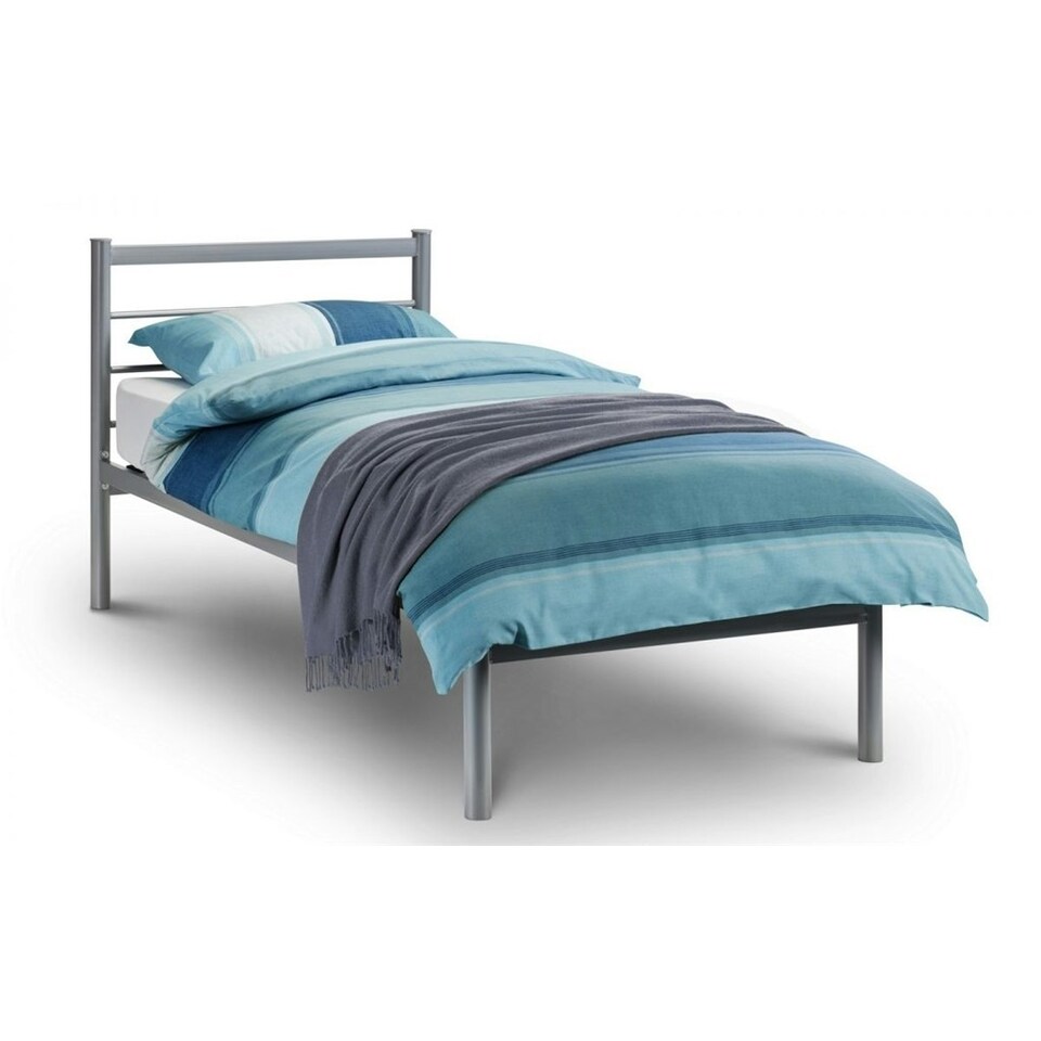 image 1 of Premium Aluminium Finish Low End Metal Bed Frame - Double 4ft 6" (135cm) - Best Seller