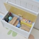 image 6 of HOMCOM 2 In 1 Wooden Toy Box, Seat Bench Storage Chest w/ Pneumatic Rod White | 60 x 30 x 50cm