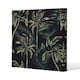 image 1 of Green Palm on Black (Canvas Print) 101 x 101 x 4cm