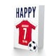 image 2 of Football Strip Kit White Red Jersey Age 7 Year Old Child Kids 7th Birthday Card