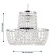 image 4 of Jewelled Easy Fit Light Shade | Clear | Chrome | Medium | 1