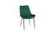 image 8 of San Diego Marble Top Dining Table with Amelia Velvet Chairs - Green | Black