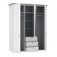 image 4 of Iloppa 3 Door Wardrobe in Snowy Oak/Oak Nelson