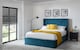image 1 of Premium - Teal Scalloped Velvet Ottoman Bed - Double 4ft 6" (135cm)