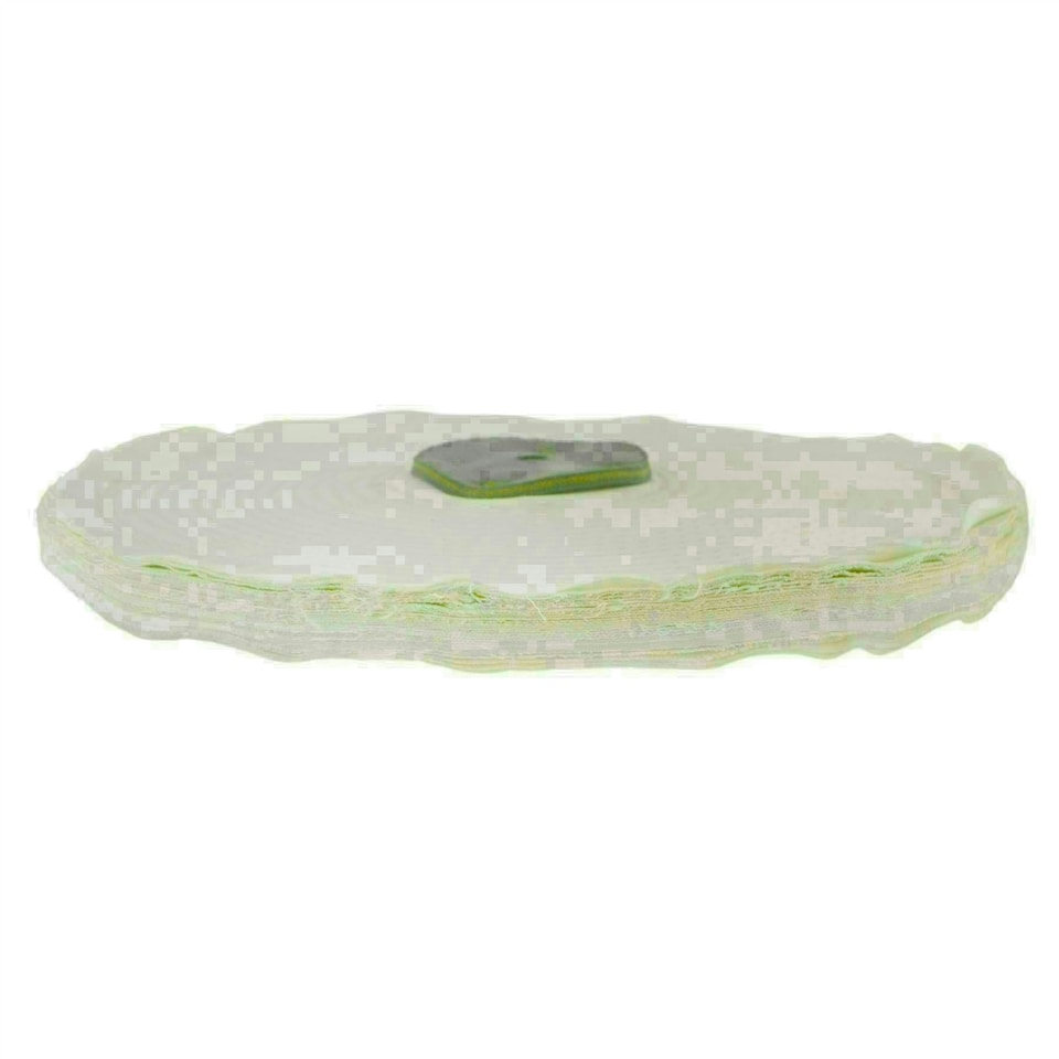 image 1 of White Close Stitched Polishing Buffing Mop 12" x 0.5" 1 Row With Compound 250g