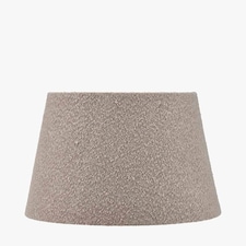 Taupe Boucle Tapered Lampshade | Brown | Brown | 1