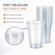 image 5 of Hero Disposable Pint Cups Glasses Clear Plastic Tumblers, Food Grade Cold Drink Cups, UKCA Marked, Lined Pint Measure, Recyclable Party Cups | Clear | Clear | Pint | 50