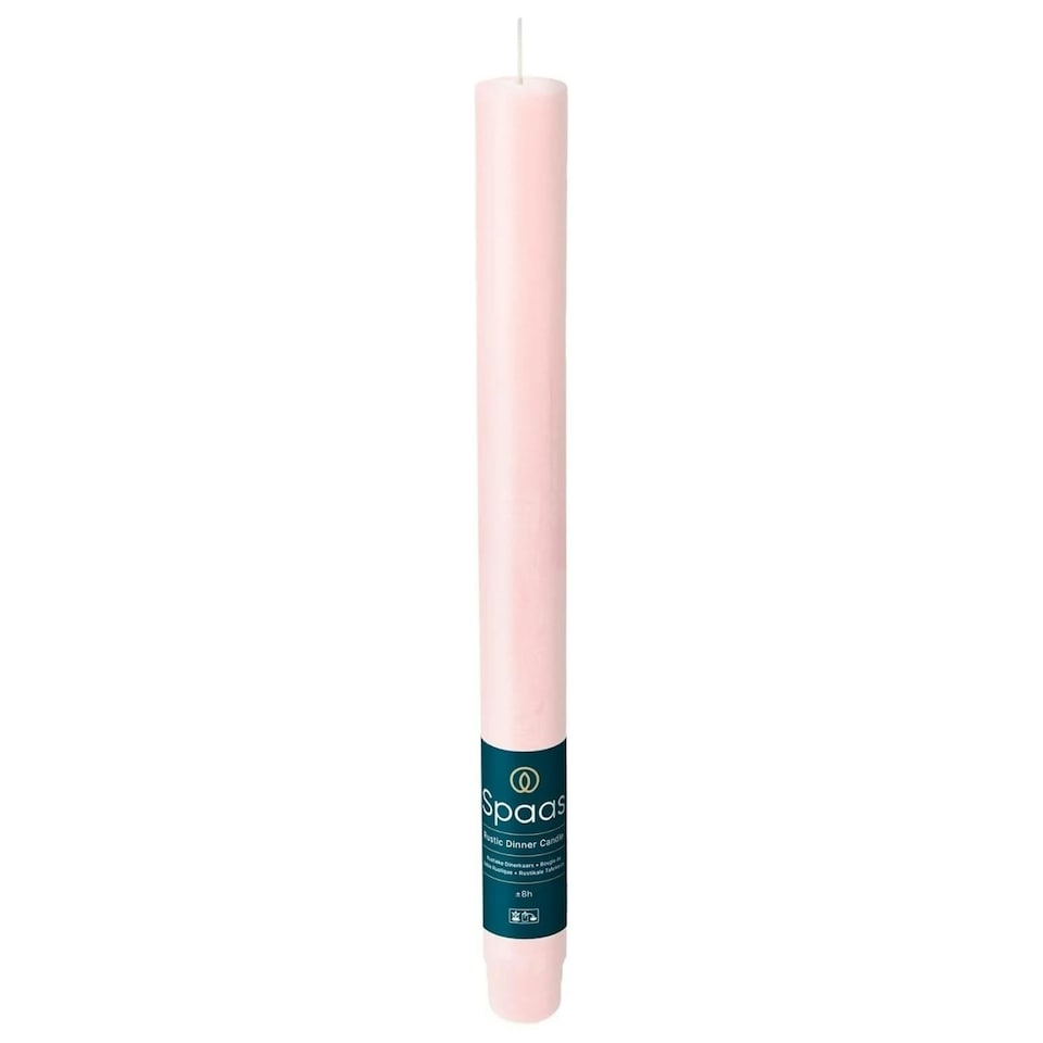 image 1 of Spaas Rustic Unscented Dinner Candle 25cm - Light Pink | Pink | One Size | 1
