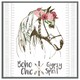 image 4 of Horse with flower chic (Picutre Frame) Brown | Oak | S