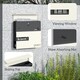 image 10 of HOMCOM Wall Mounted Post Box, Weatherproof Letterbox with Lock, White Black