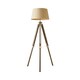 image 1 of ValueLights Clipper Brown Floor Lamp With Beige Shade