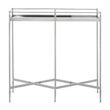 Elegant Mirrored Top Console Table,Captivating Silver Finished Hallway Table,Decorative Table,Center Table Silver